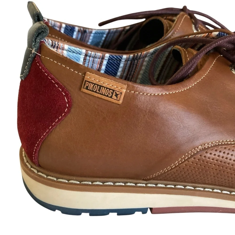 PIKOLINOS Berna Leather Oxford Shoes Size 11 Brown